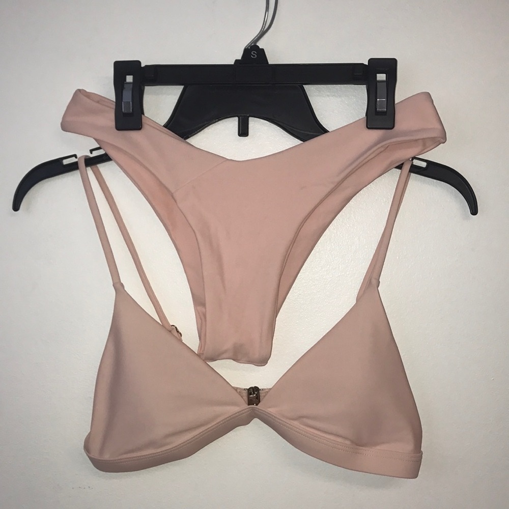New Zaful Light Pink Cheeky Bikini Set